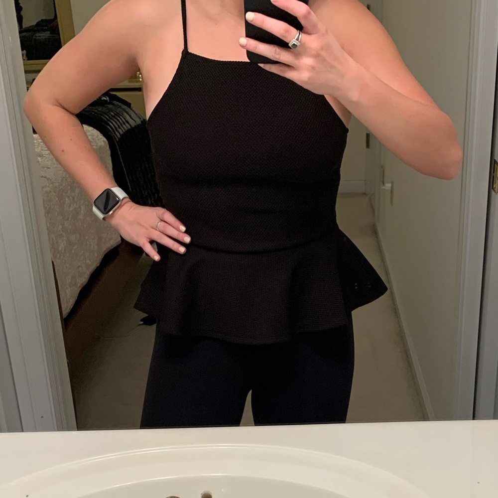 Black tank top